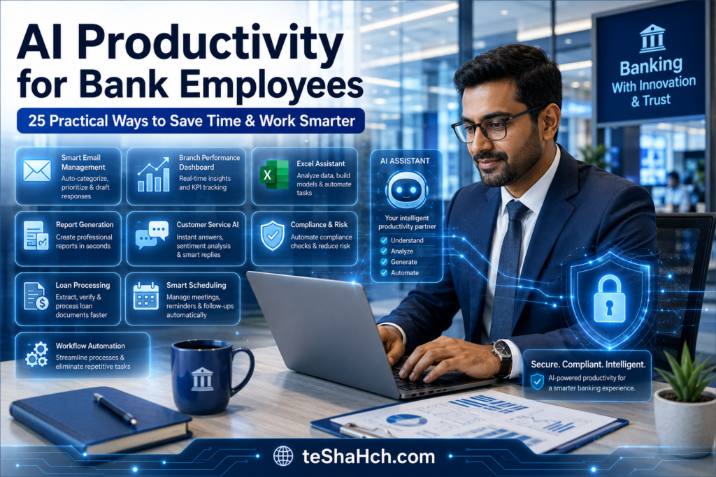 AI Productivity for Bank Employees: 25 Practical Ways to Save Time and Work Smarter