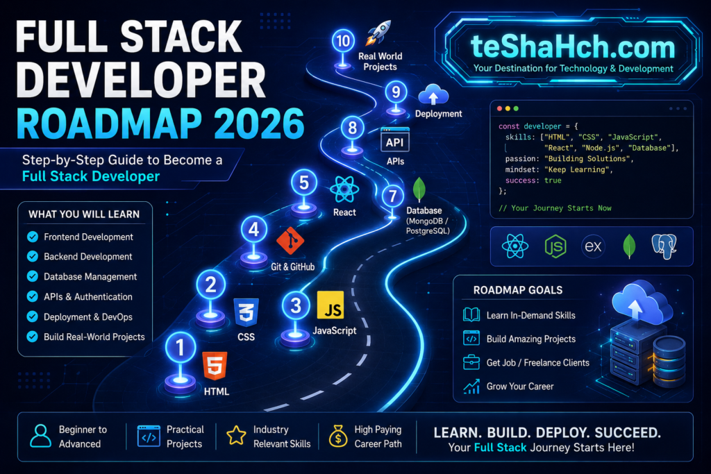 Full Stack Developer Roadmap : A Complete Beginner Guide