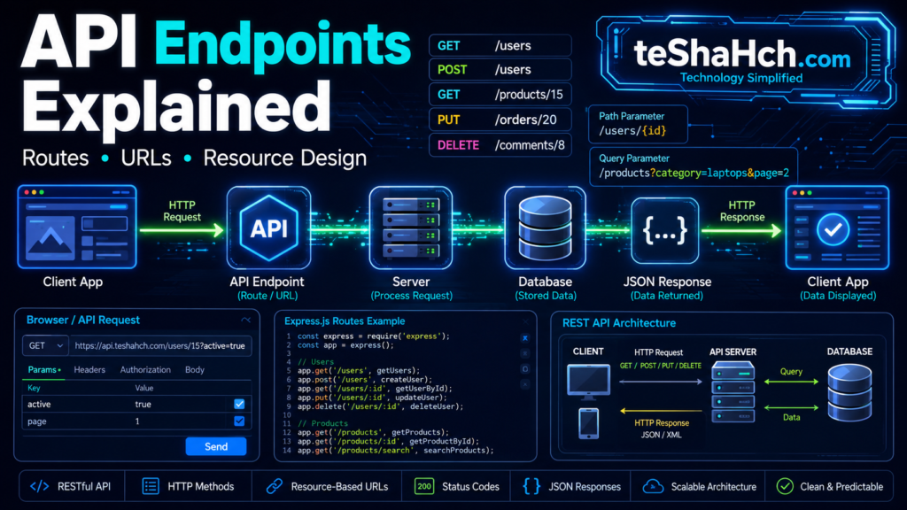 API Endpoints Explained for Beginners: Complete Guide to Routes, URLs & Resource Design