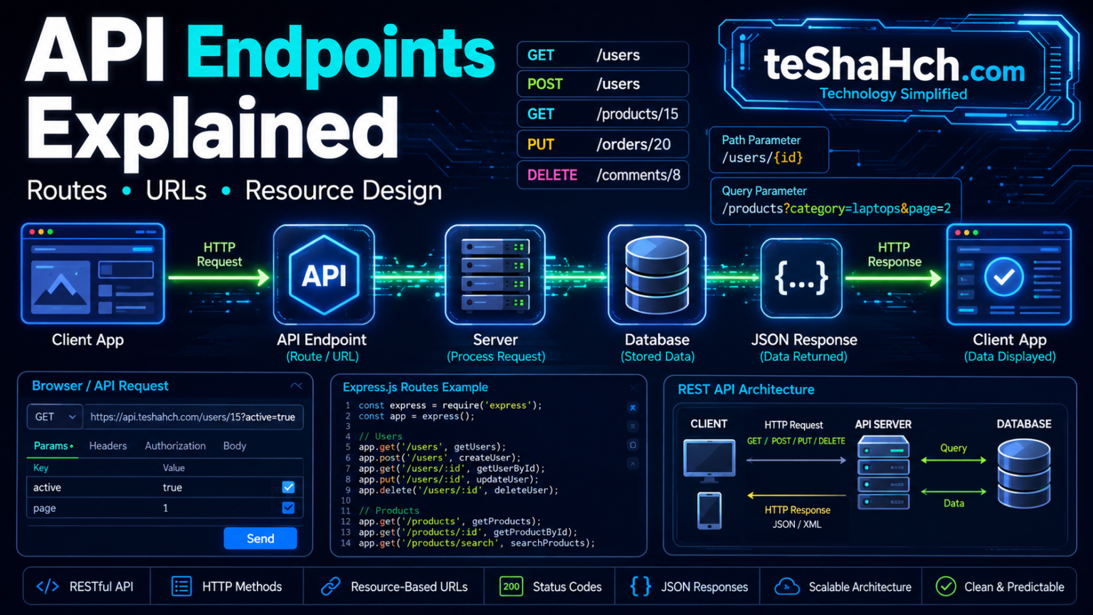 API Endpoints Explained : Routes, URLs & Resource Design