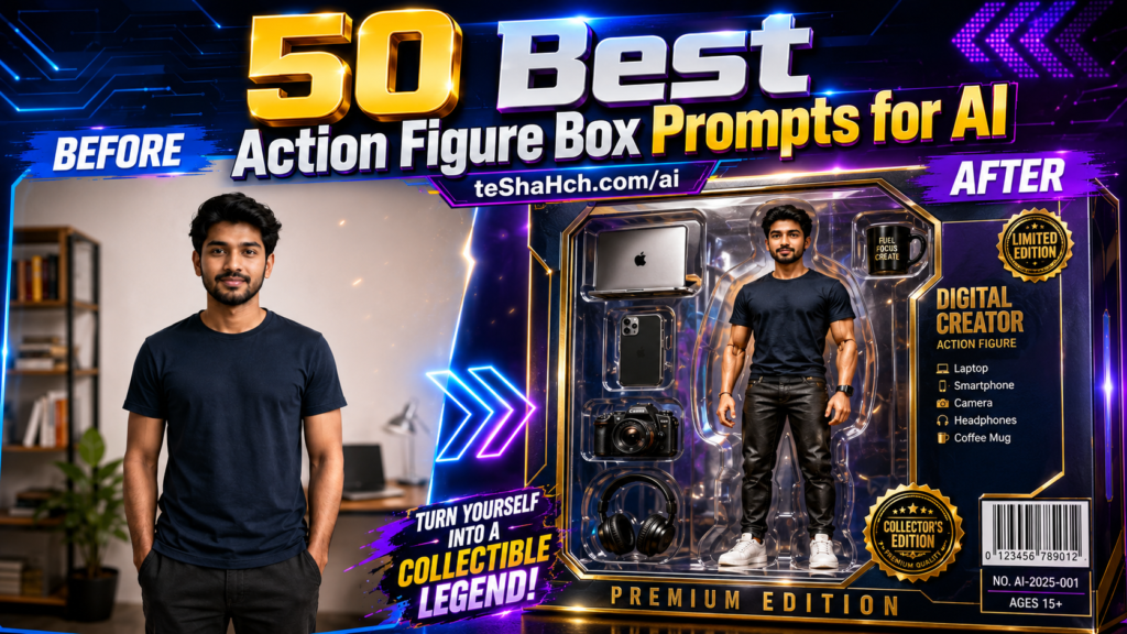 50 Best Action Figure Box Prompts for AI Image Generation (Create Viral Collectible Toy Packaging)