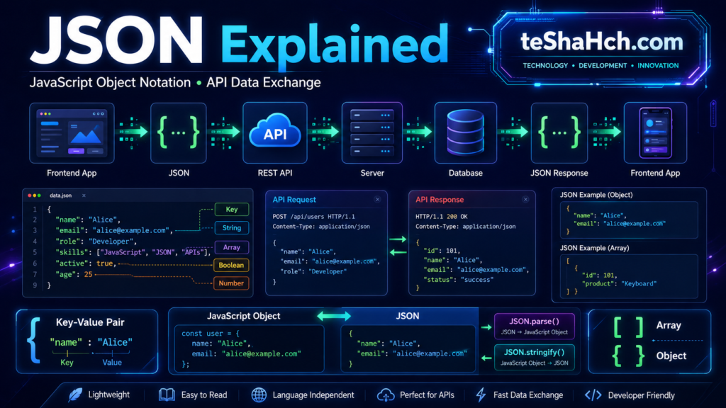JSON Explained for Beginners: Complete Guide to JavaScript Object Notation and API Data Exchange
